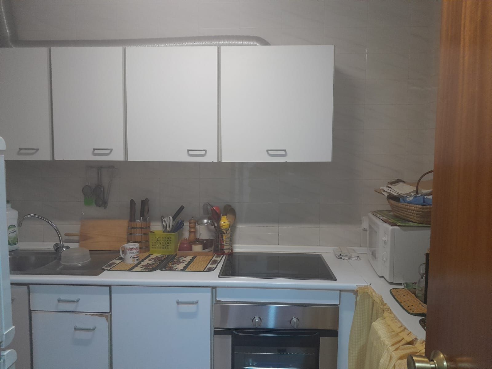 Kitchen of Apartment for sale in  Lleida Capital  with Furnished, Oven and Balcony