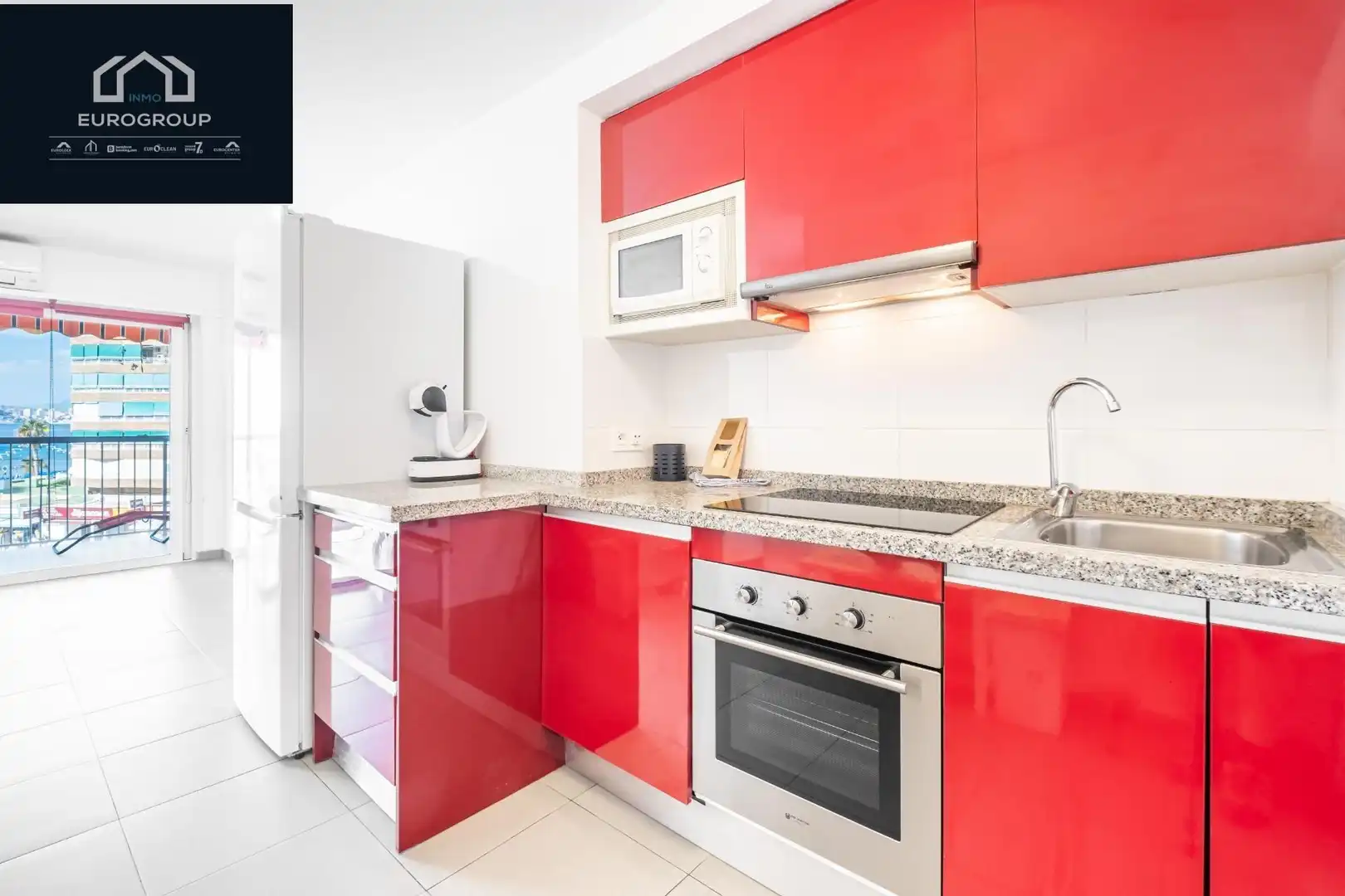 Kitchen of Apartments for rent in Benidorm  with Air Conditioner, Heating and Private garden