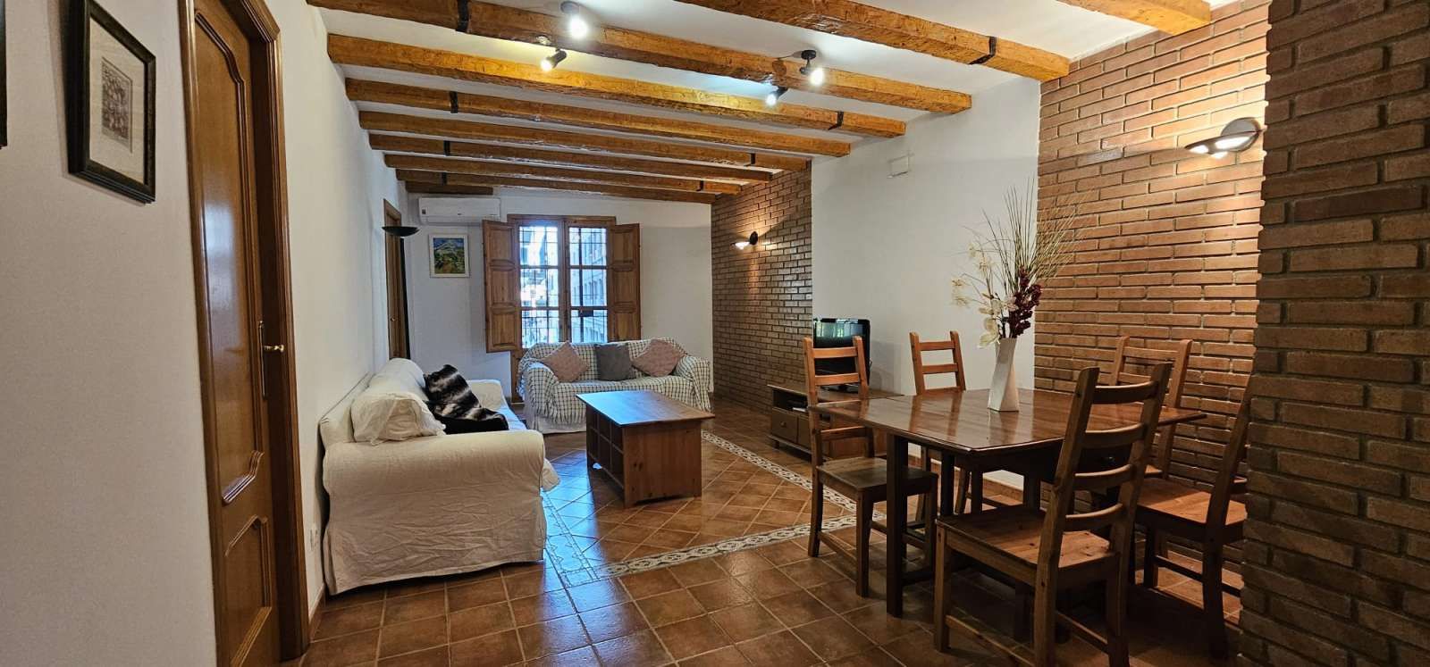 Sala d'estar de Apartament per a compartir en  Valencia Capital amb Aire condicionat i Terrassa