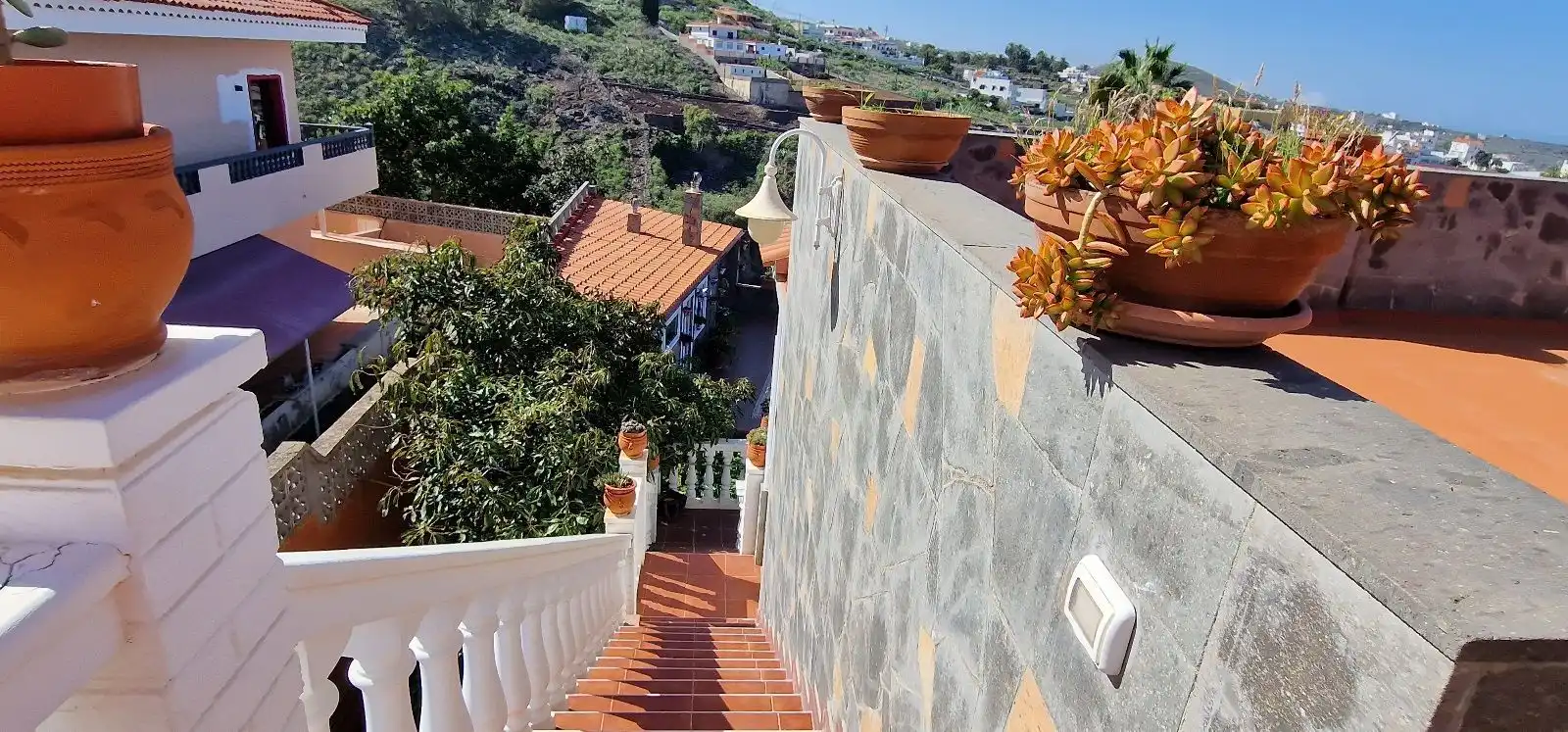 Vista exterior de Casa o chalet en venta en Firgas con Jardín privado, Piscina y Amueblado