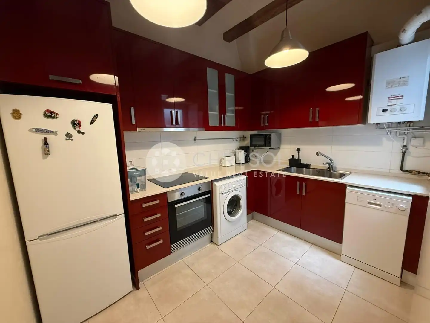 Kitchen of Flat for sale in  Barcelona Capital  with Air Conditioner, Parquet flooring and Balcony