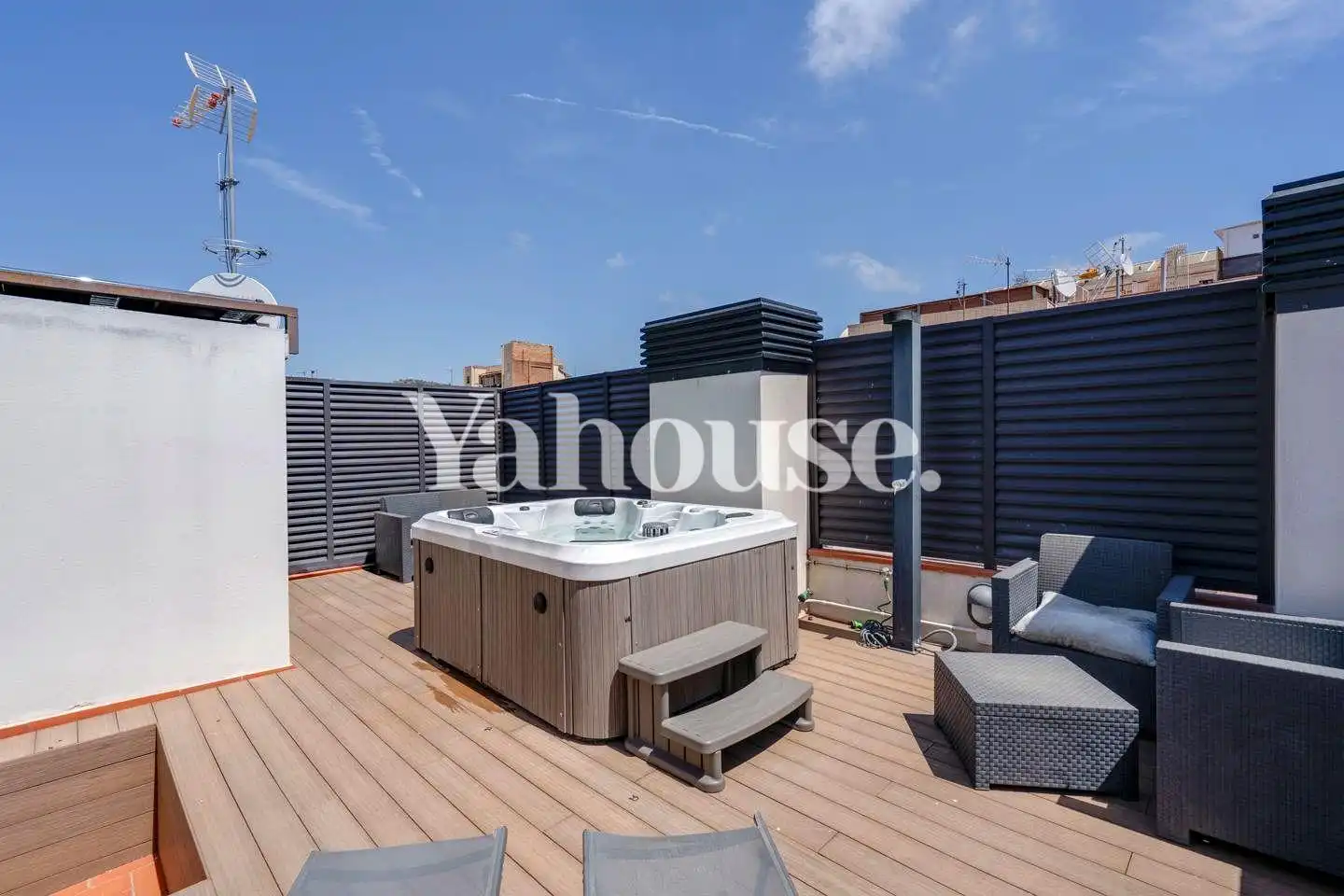 Terrace of Flat for rent in Barcelona  with Air Conditioner, Heating and Parquet flooring