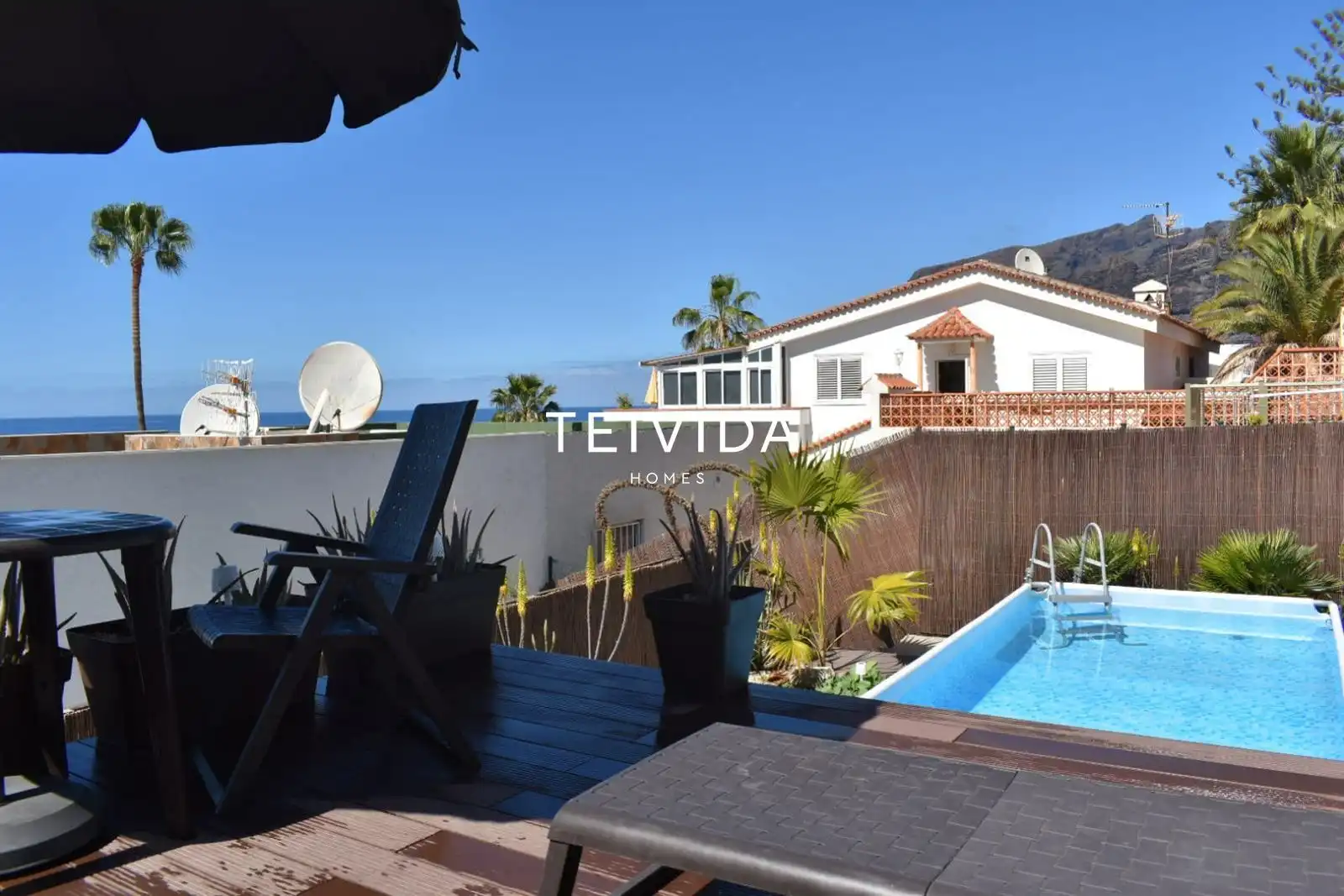 Exterior view of Detached homes for rent in Santiago del Teide  with Swimming Pool and Furnished
