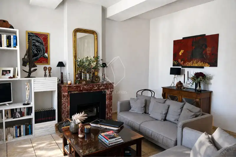 Sala de estar de Casa o chalet en venta en Agullana con Calefacción, Jardín privado y Amueblado