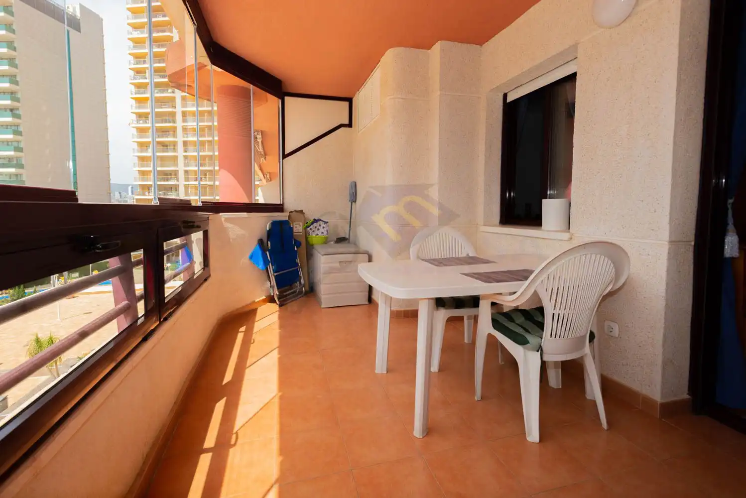 Terraza de Apartamento en venta en Calpe / Calp con Terraza, Amueblado y Piscina comunitaria