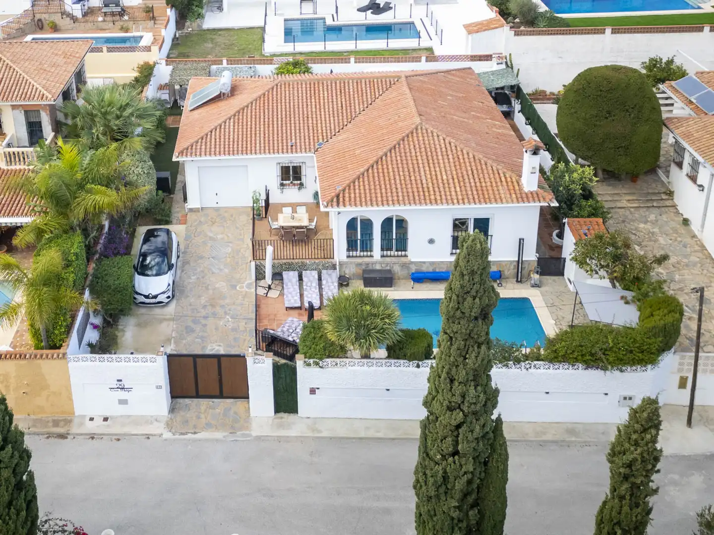 Exterior view of Houses for sale in Manilva  with Air Conditioner, Private garden and Terrace