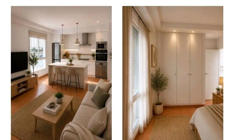 Living room of Apartments for sale in Aznalcázar  with Private garden, Balcony and Community pool