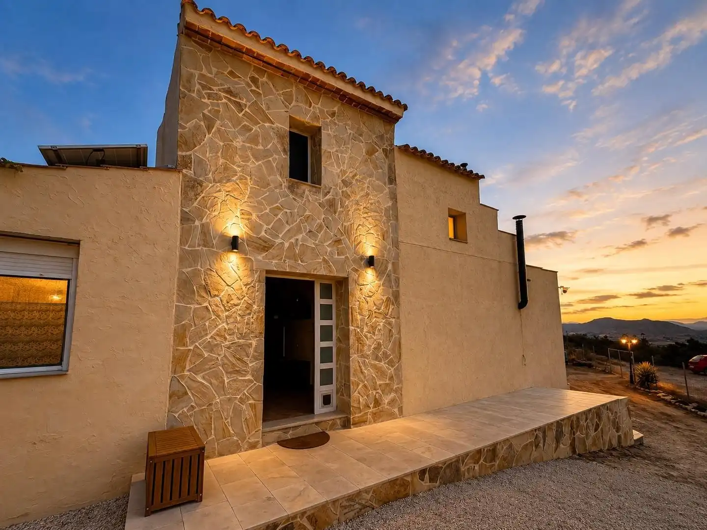 Vista exterior de Casa o xalet en venda en Aspe amb Jardí privat, Terrassa i Traster