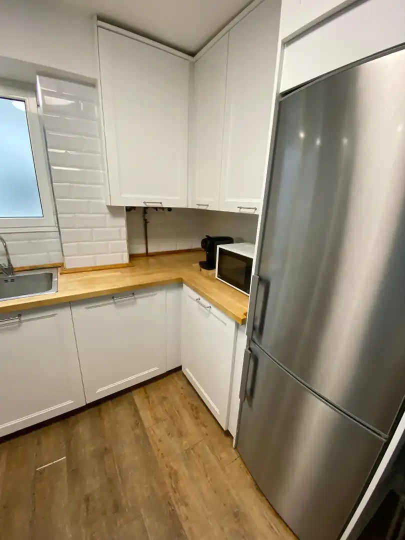 Küche von Wohnung zur Miete in Gijón  mit Heizung, Parkett und Terrasse