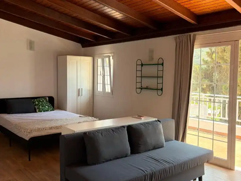 Wohnzimmer von Loft zur Miete in Teror mit Terrasse, Möbliert und Waschmaschine