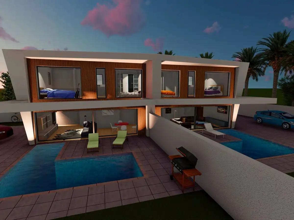 Swimming pool of Detached homes for sale in Santa Pola  with Air Conditioner, Private garden and Terrace
