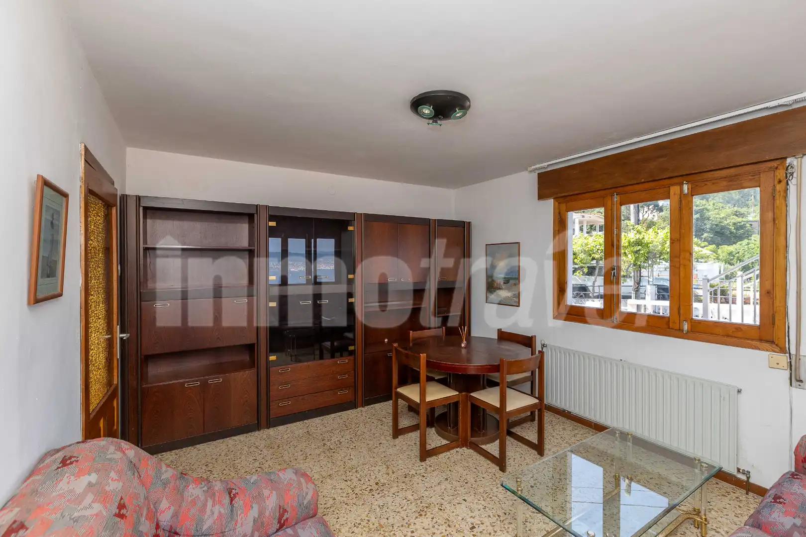 Sala de estar de Casa o chalet en venta en Sanxenxo con Calefacción, Jardín privado y Terraza