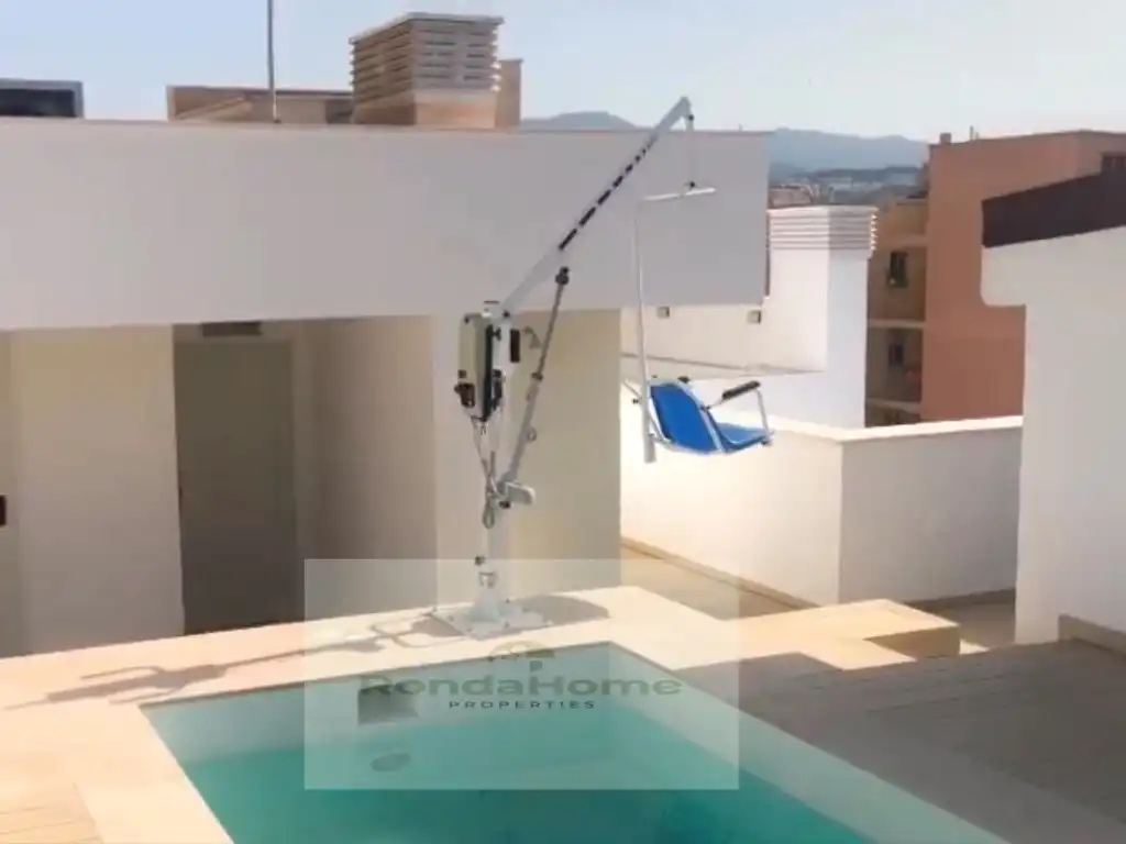 Balcony of Flat for rent in Málaga  with Swimming Pool