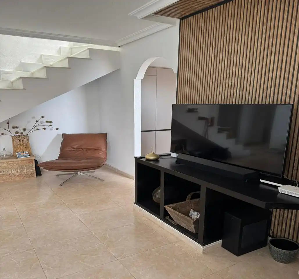 Sala de estar de Ático en venta en La Manga del Mar Menor con Aire acondicionado, Terraza y Piscina
