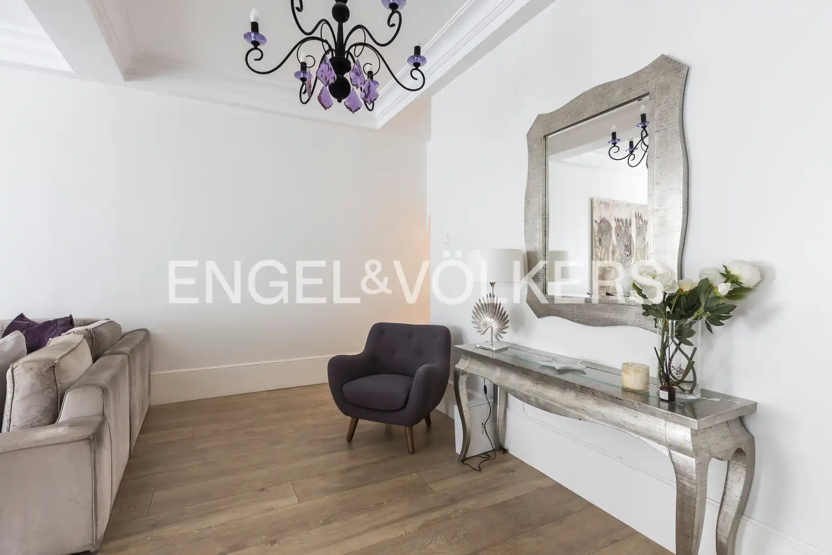Wohnzimmer von Wohnung zur Miete in Madrid mit Klimaanlage, Heizung und Möbliert