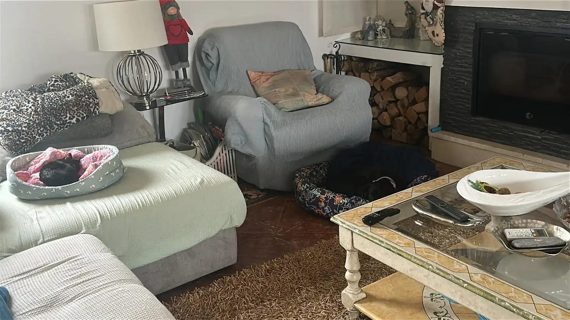 Sala de estar de Casa o chalet en venta en Huércanos con Aire acondicionado, Jardín privado y Parquet