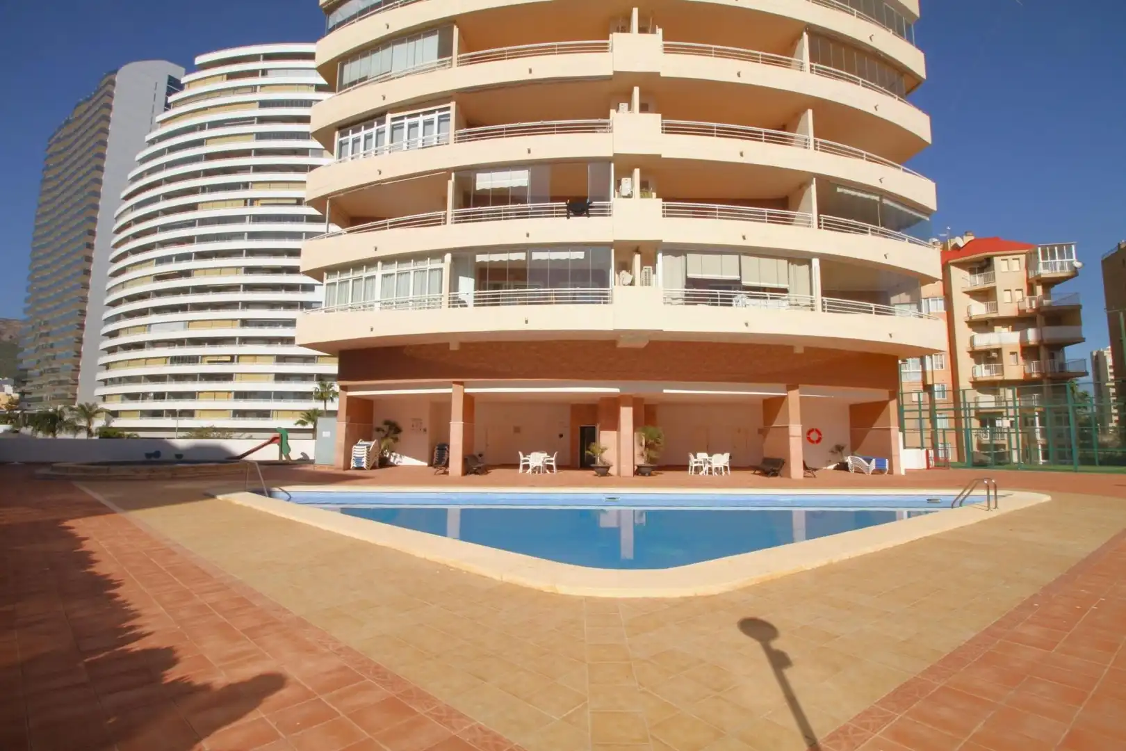 Swimming pool of Apartments for sale in Calpe / Calp  with Air Conditioner, Heating and Private garden