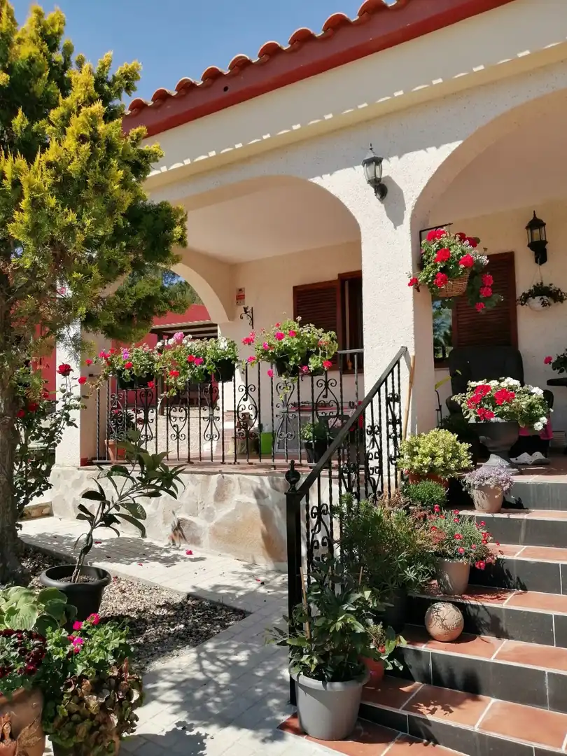 Terraza de Finca rústica en venta en Jarafuel con Calefacción, Jardín privado y Amueblado