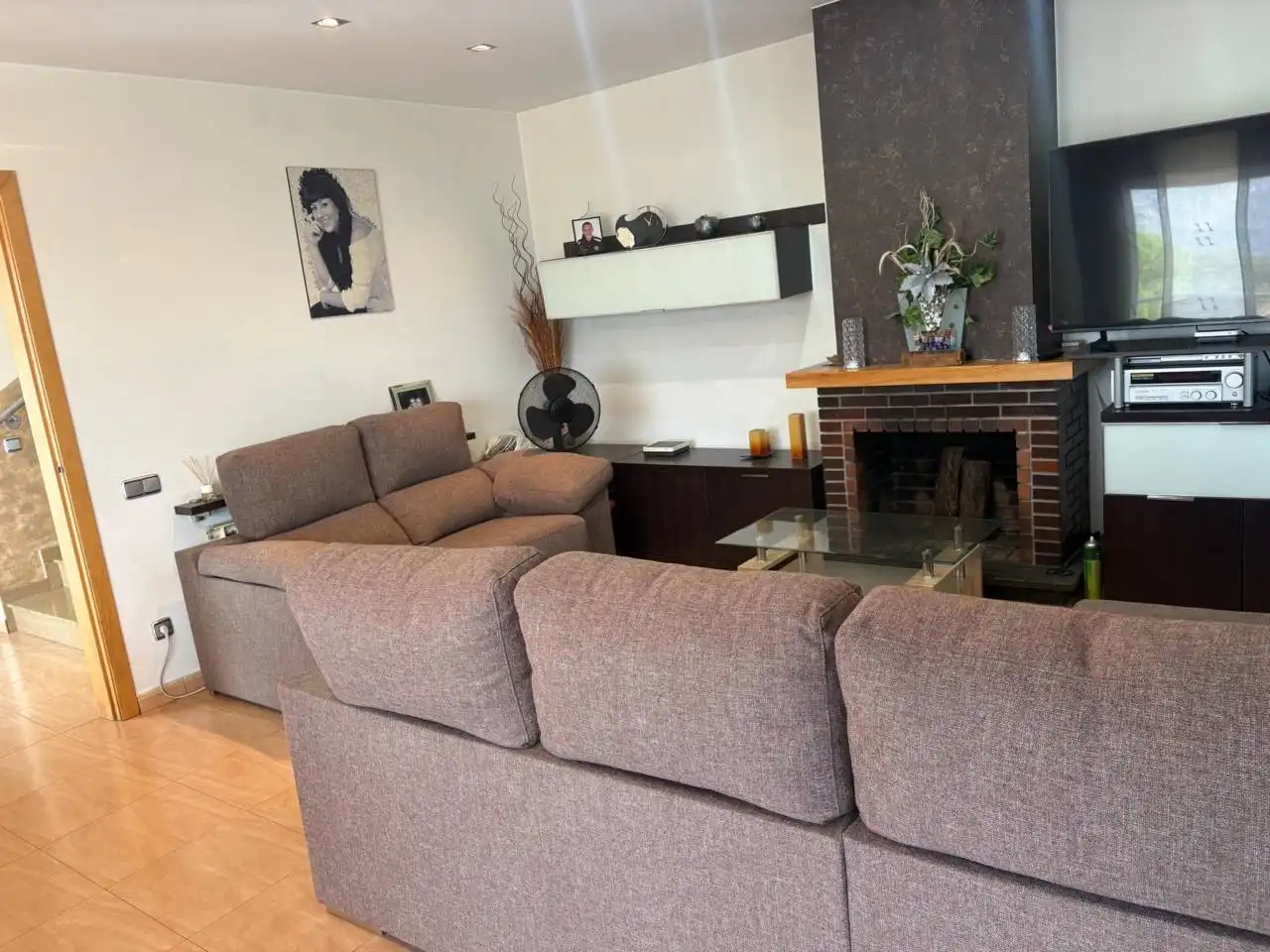 Sala de estar de Casa o chalet en venta en Vacarisses con Aire acondicionado, Calefacción y Jardín privado