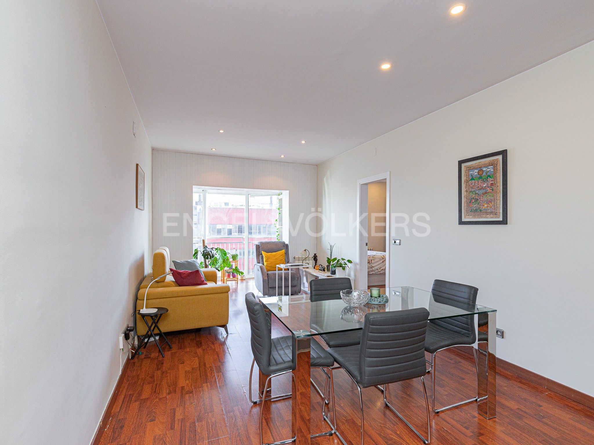 Sala d'estar de Apartament en venda en  Barcelona Capital amb Aire condicionat, Calefacció i Parquet