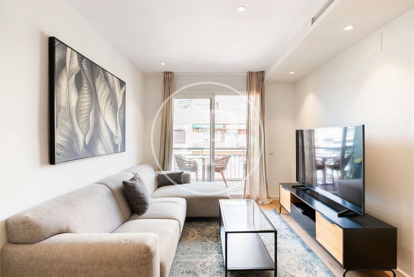 Sala d'estar de Pis en venda en  Barcelona Capital amb Aire condicionat, Calefacció i Moblat