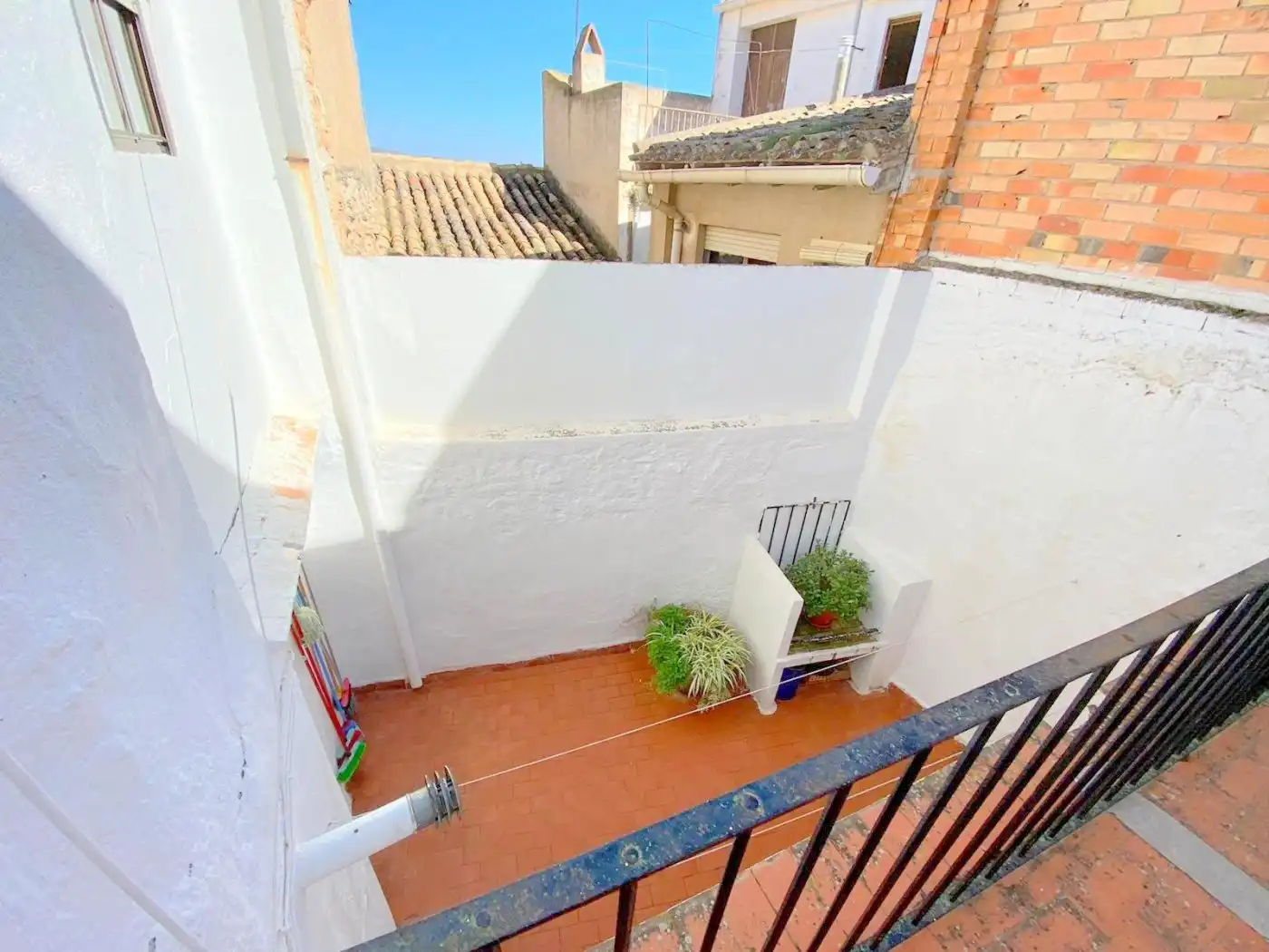 Balcony of Houses for sale in La Font de la Figuera  with Heating, Terrace and Storage room