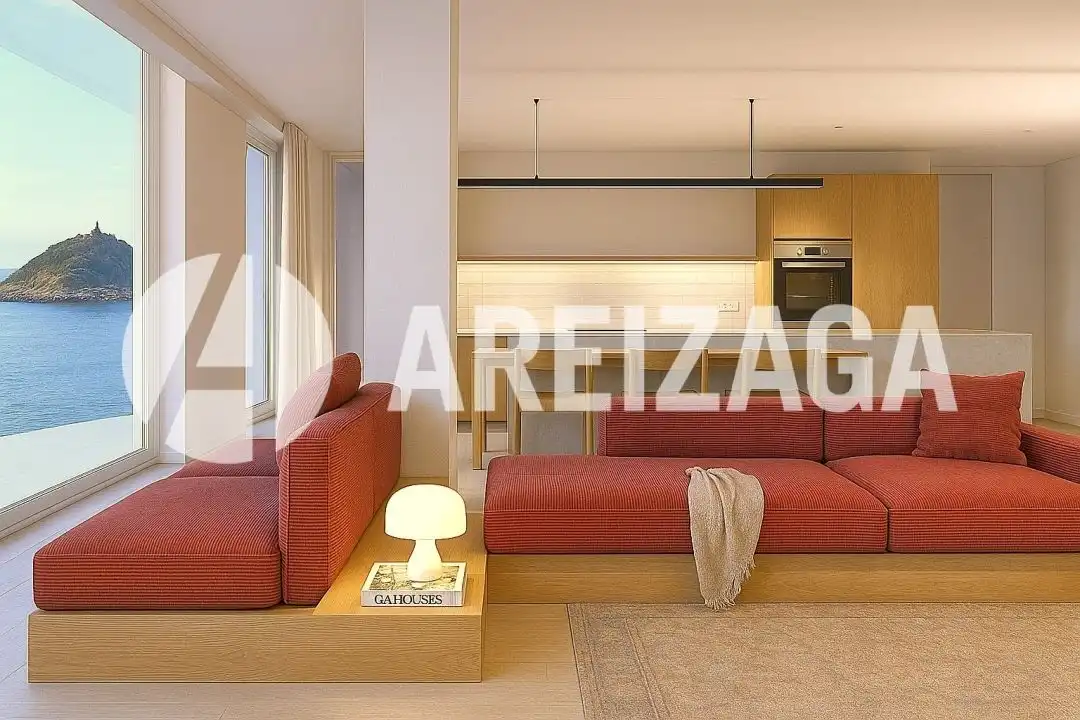 Sala de estar de Piso en venta en Donostia - San Sebastián  con Calefacción, Terraza y Balcón