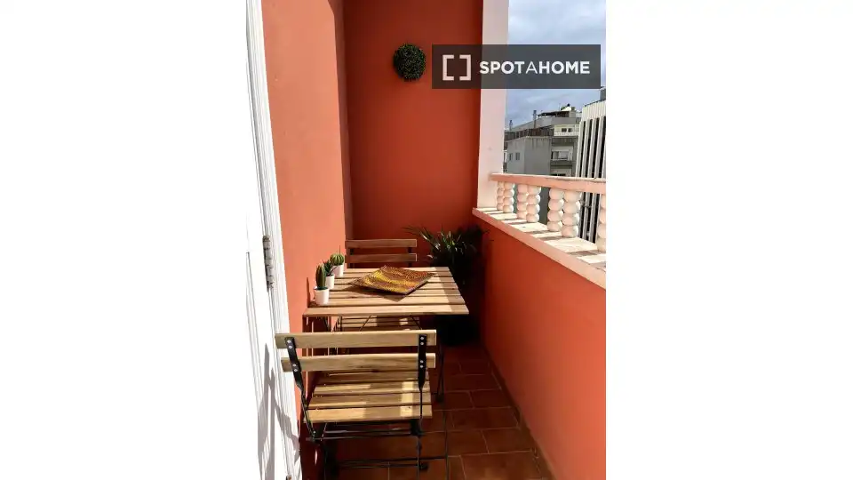 Terraza de Piso de alquiler en Las Palmas de Gran Canaria con Aire acondicionado, Calefacción y Amueblado