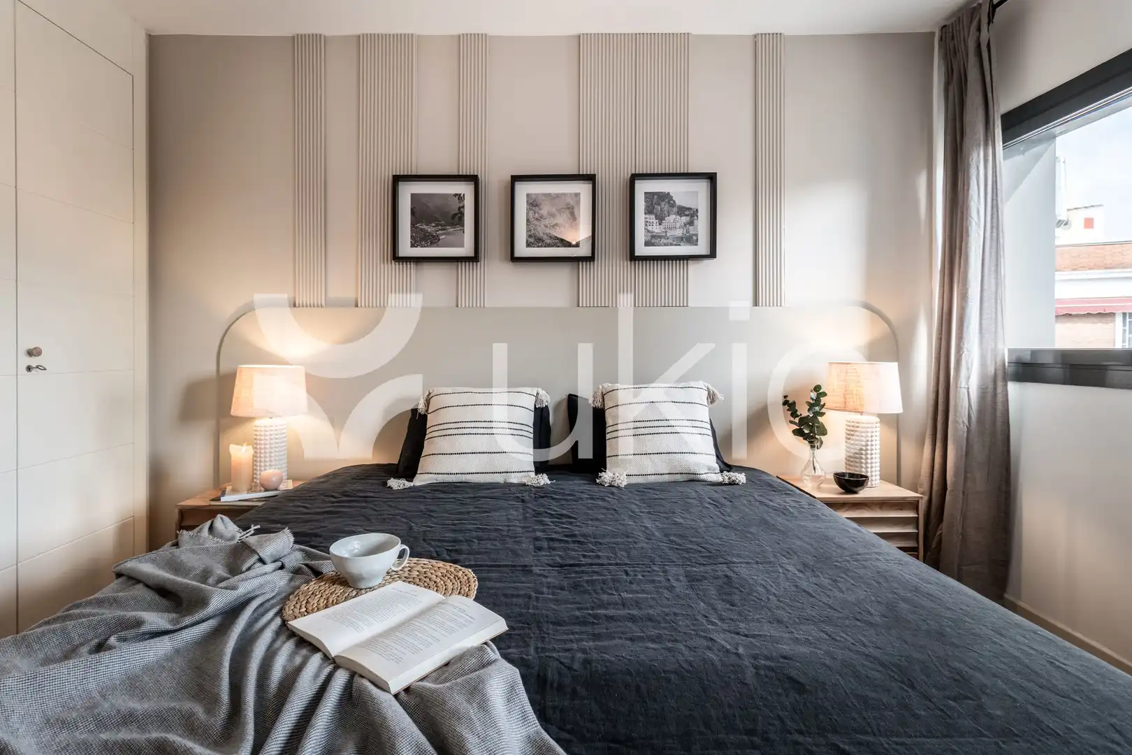 Schlafzimmer von Wohnung zur Miete in Madrid mit Klimaanlage, Heizung und Terrasse