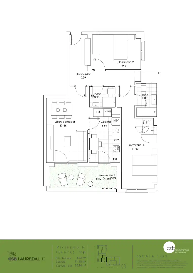 Wohnung zum Verkauf in Gijón  mit Heizung, Terrasse und Abstellraum