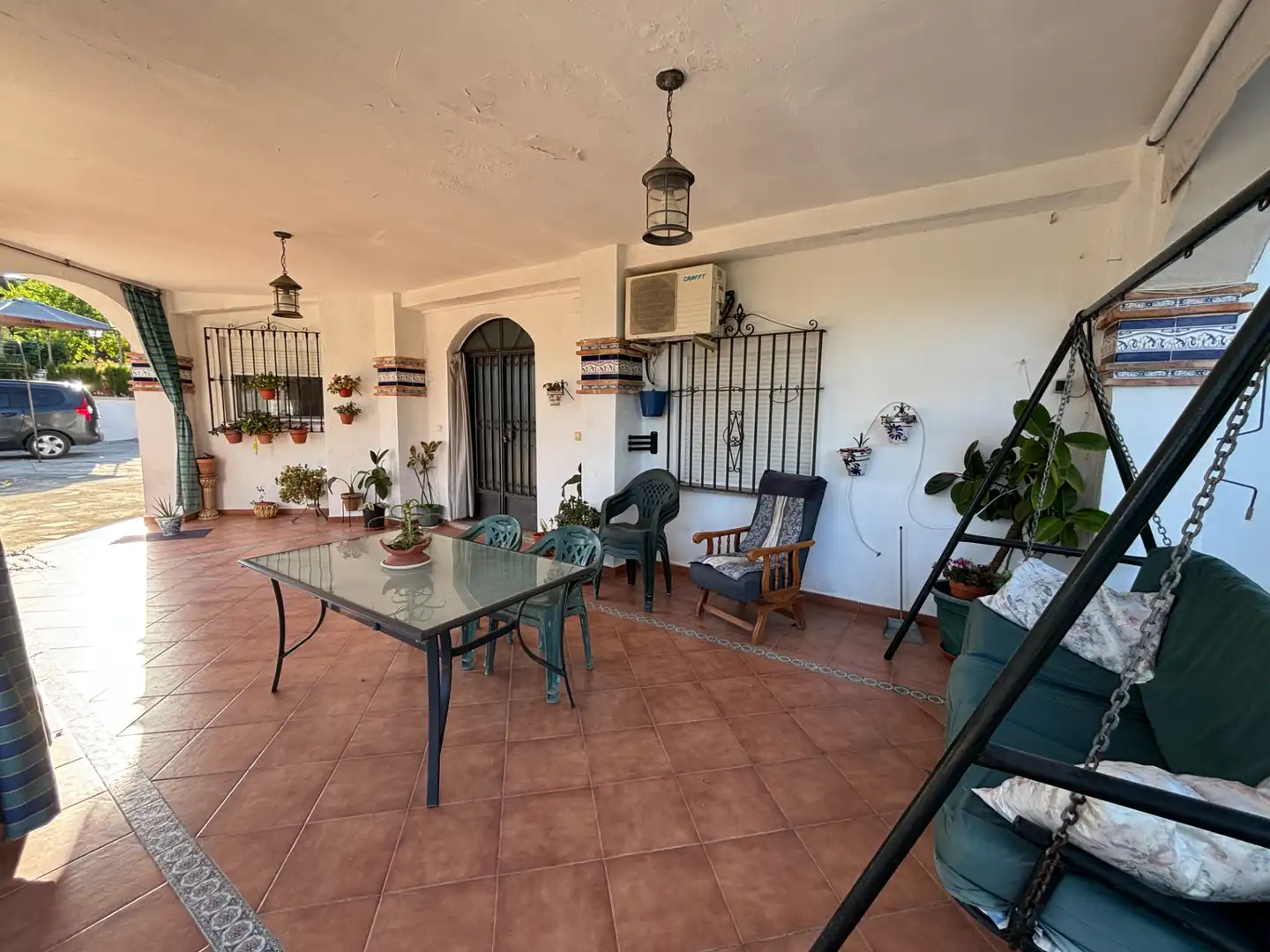 Terraza de Finca rústica en venta en Andújar con Aire acondicionado, Jardín privado y Piscina
