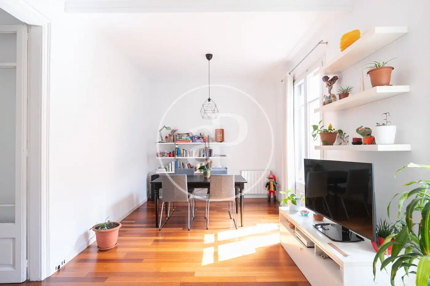 Sala de estar de Piso en venta en Barcelona con Calefacción, Amueblado y Balcón
