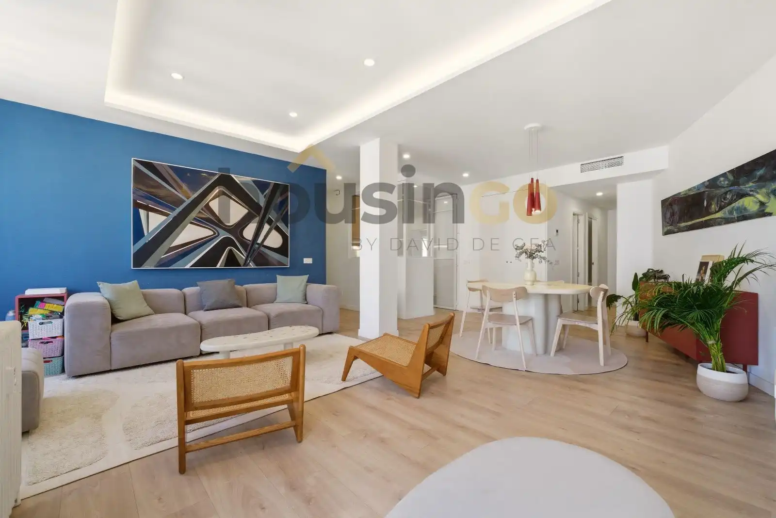 Wohnzimmer von Wohnung zum Verkauf in Madrid mit Klimaanlage, Heizung und Terrasse