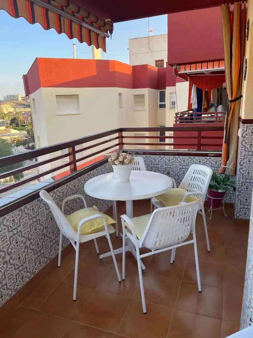 Terraza de Apartamento de alquiler en Mazarrón con Aire acondicionado, Calefacción y Amueblado