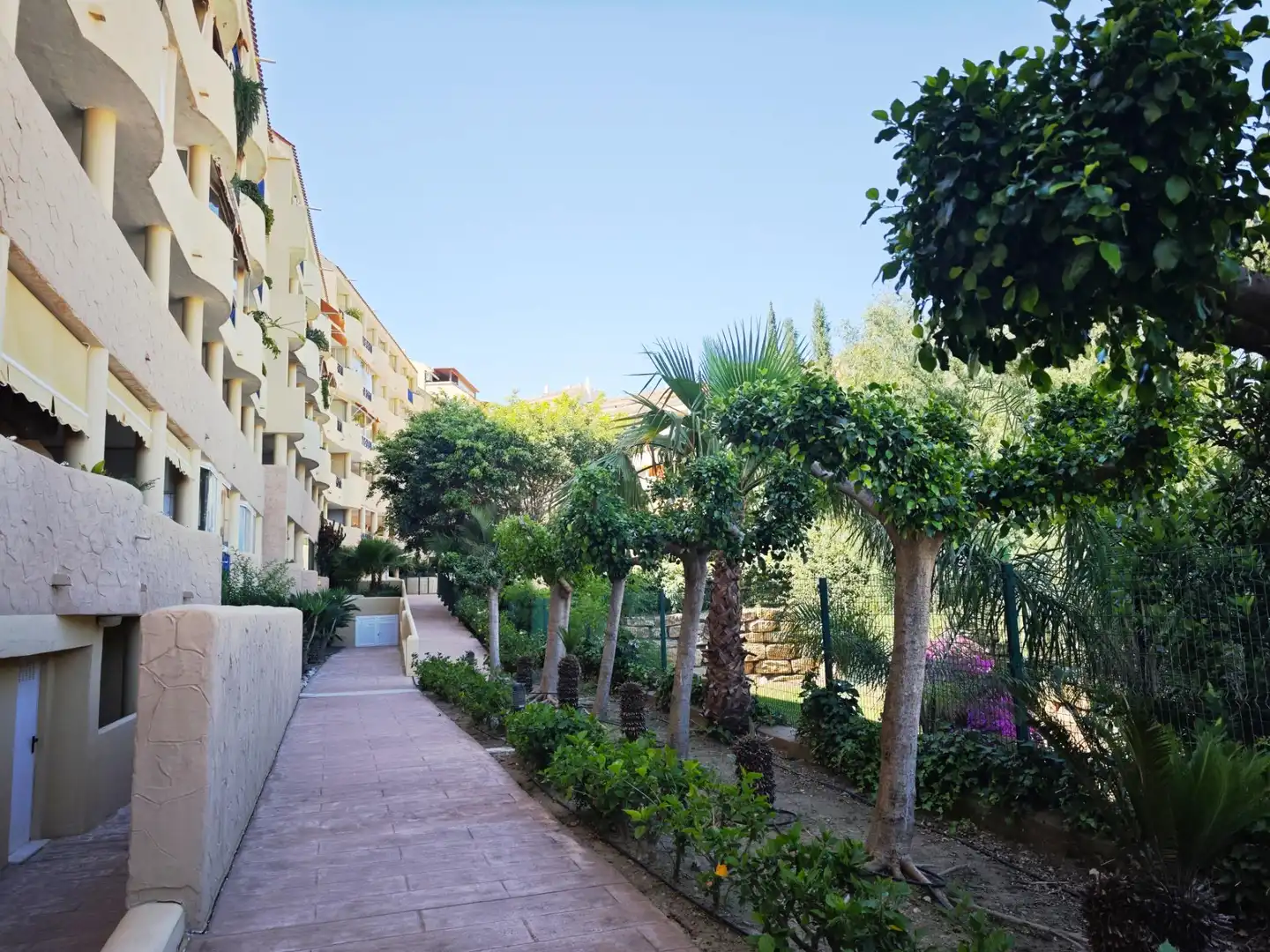 Vista exterior de Estudio de alquiler en Fuengirola con Aire acondicionado, Jardín privado y Terraza