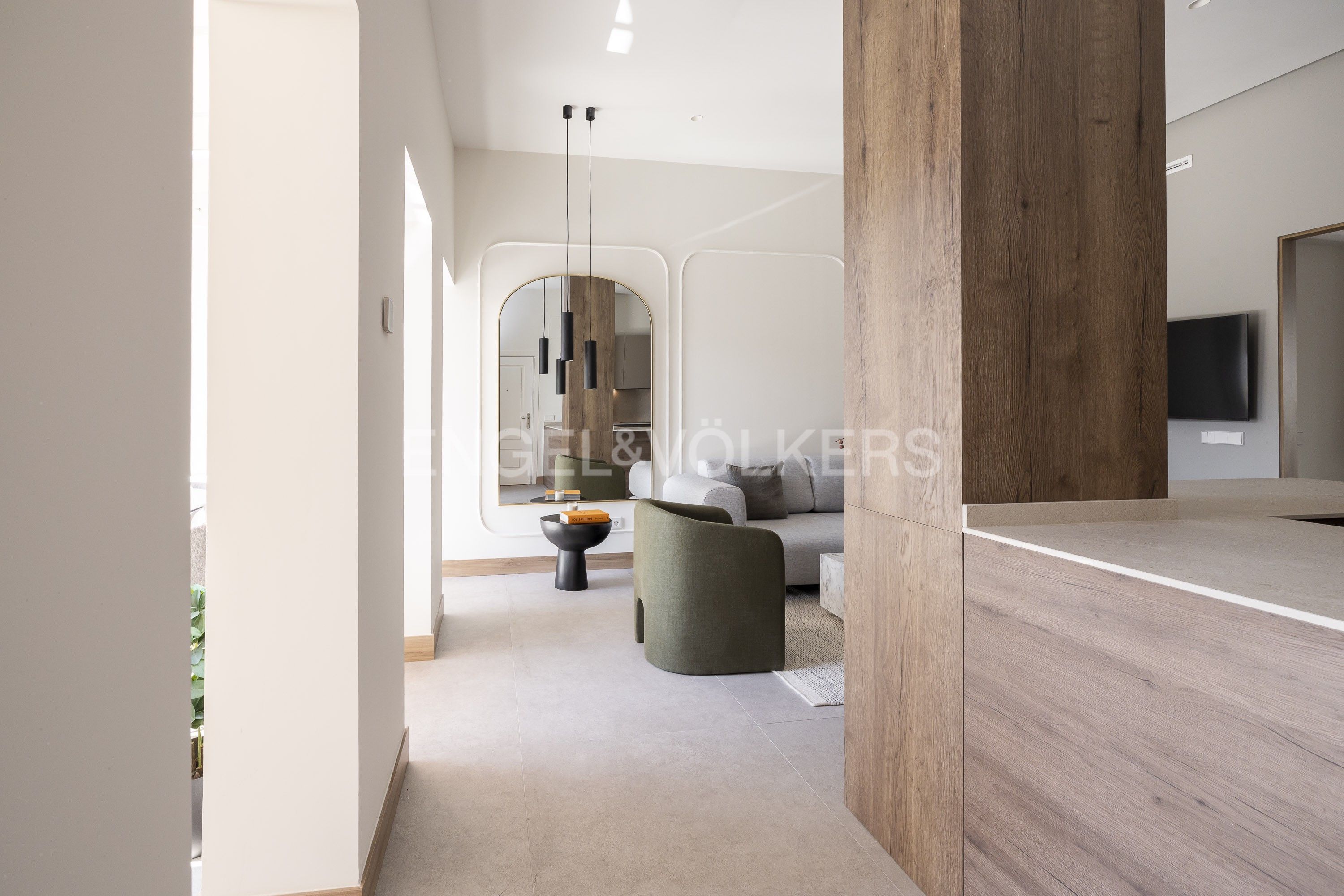 Sala d'estar de Apartament en venda en  Madrid Capital amb Aire condicionat, Calefacció i Terrassa