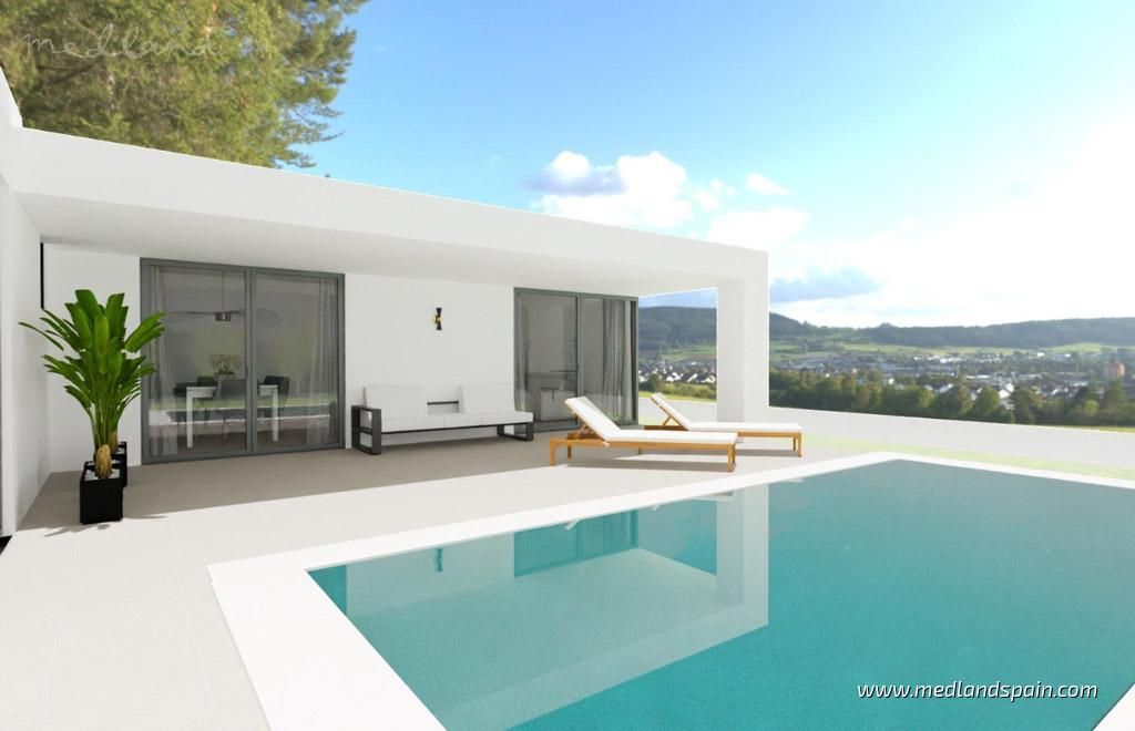 Piscina de Casa o chalet en venta en Monforte del Cid con Jardín privado, Terraza y Piscina