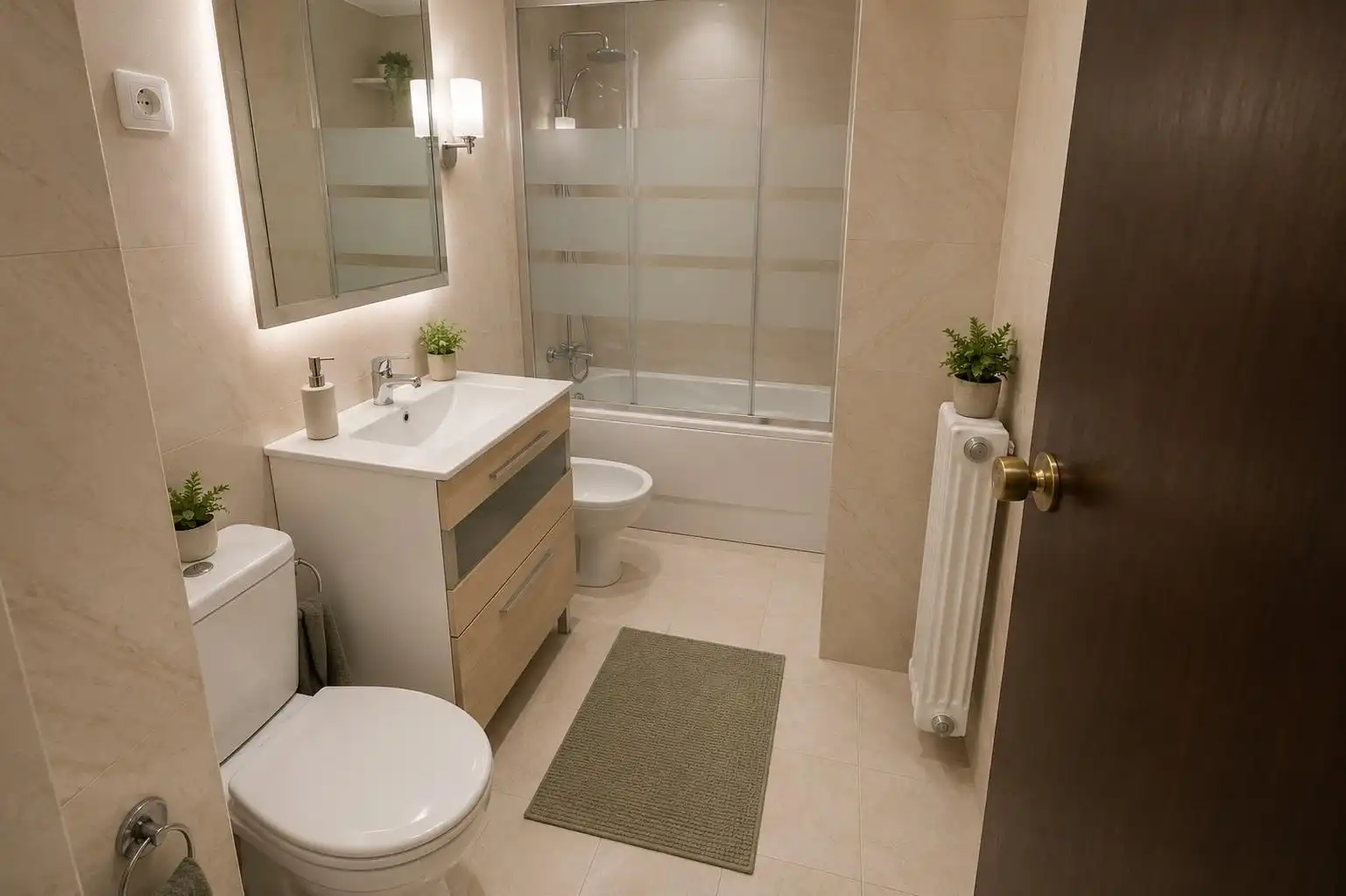 Bathroom of Flat for sale in Sabadell  with Air Conditioner, Heating and Terrace