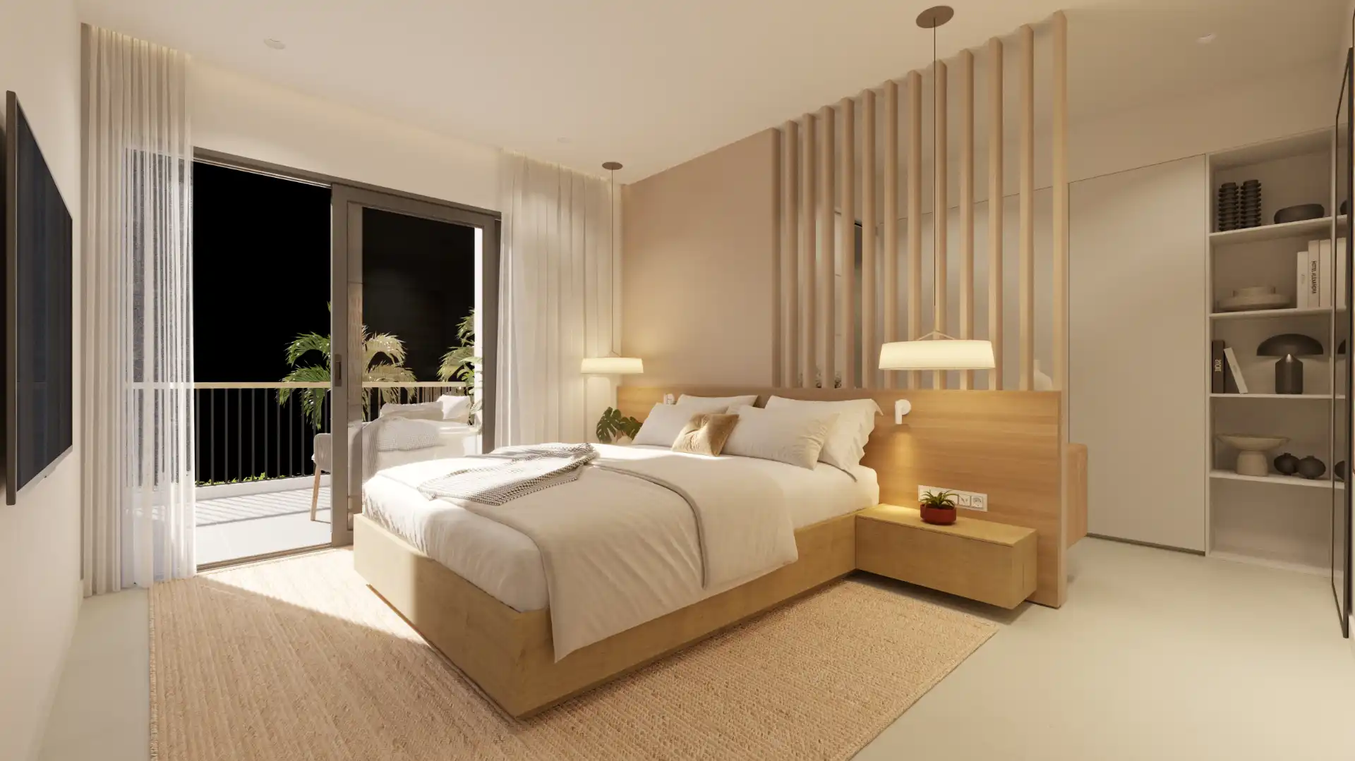 Schlafzimmer von Maisonette zum Verkauf in San Miguel de Abona mit Klimaanlage, Privatgarten und Terrasse