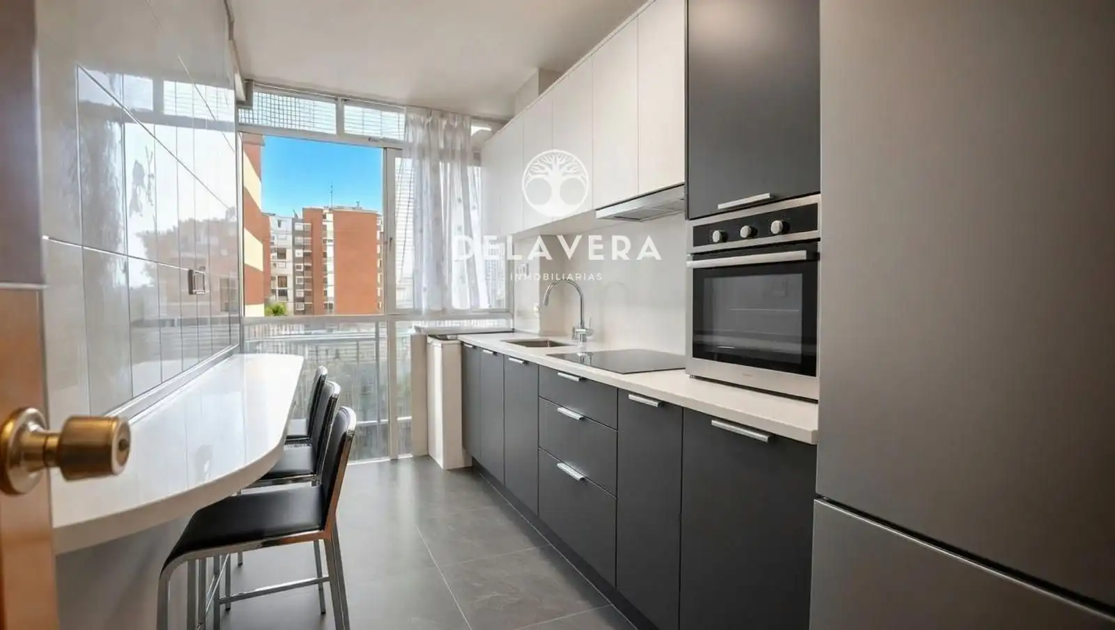 Kitchen of Flat for sale in Móstoles  with Heating, Terrace and Balcony