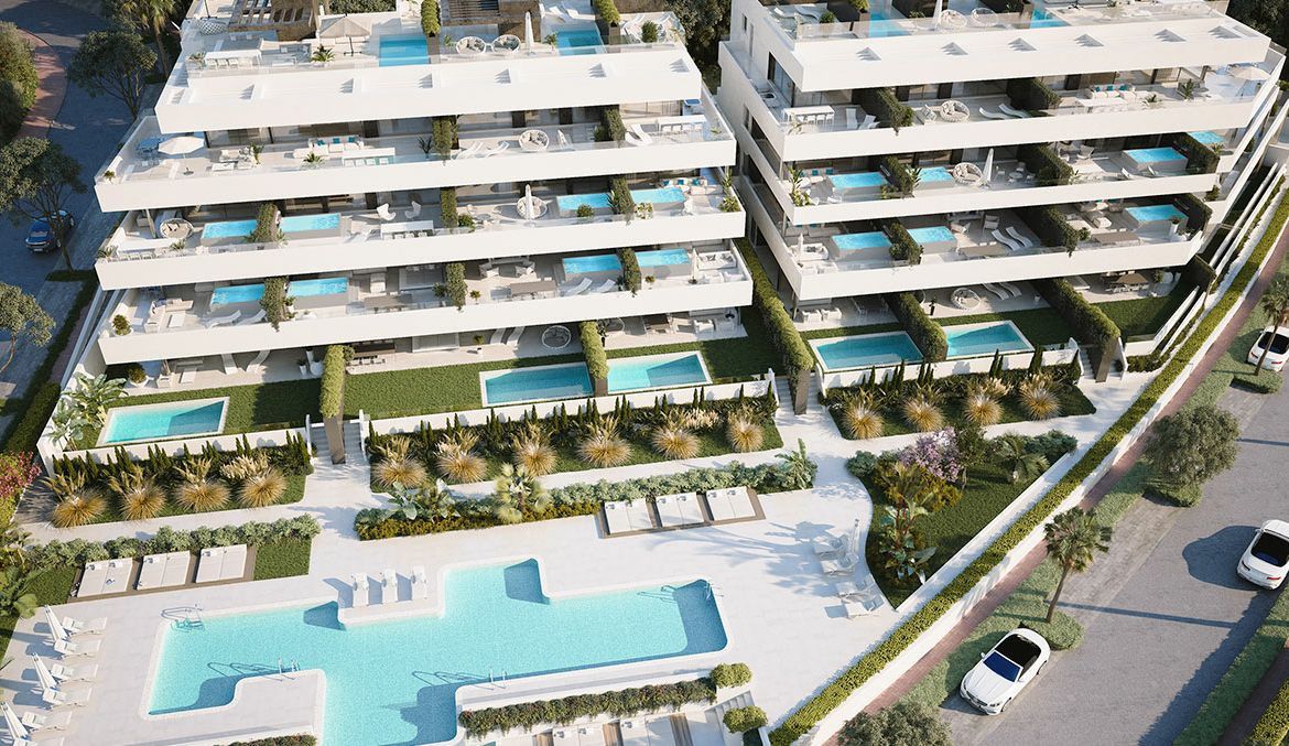 Vista exterior de Planta baixa en venda en Estepona amb Aire condicionat, Terrassa i Traster