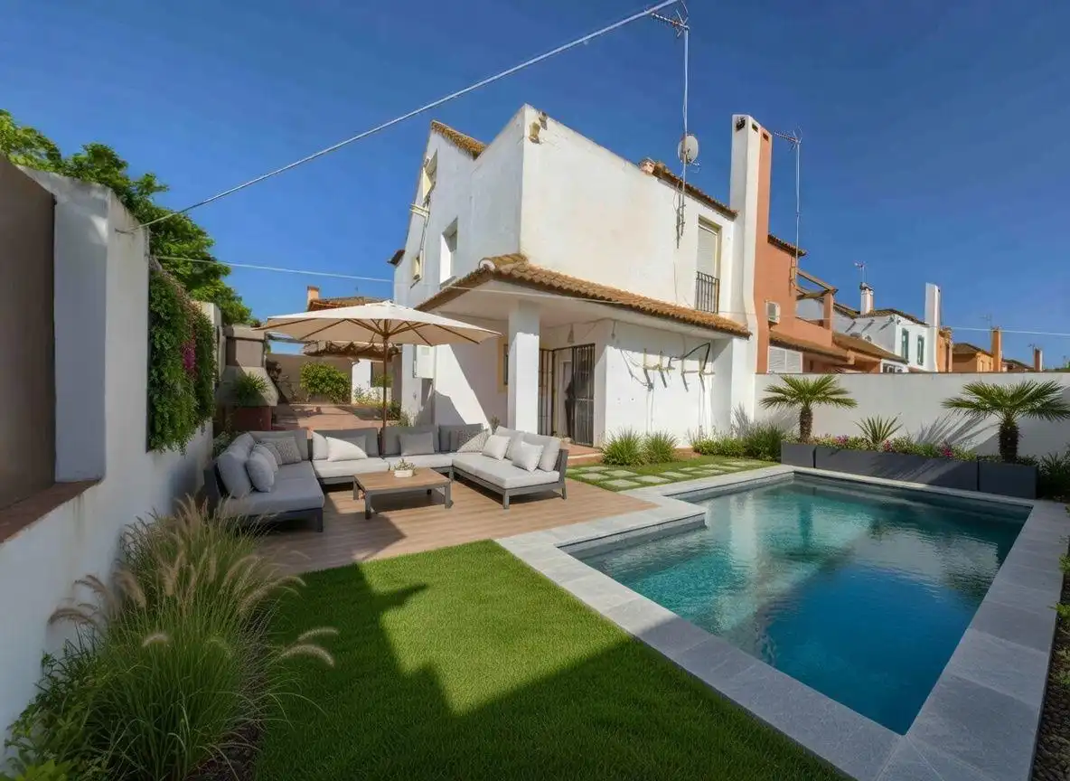 Garden of Houses for sale in Coria del Río  with Private garden and Terrace