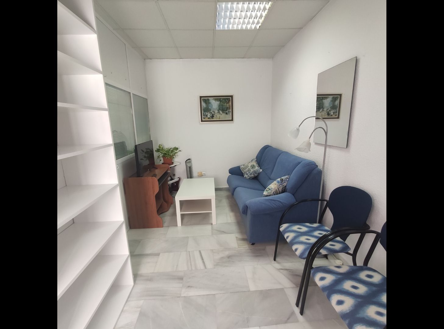 Sala d'estar de Apartament de lloguer en Málaga Capital amb Aire condicionat, Moblat i Rentadora
