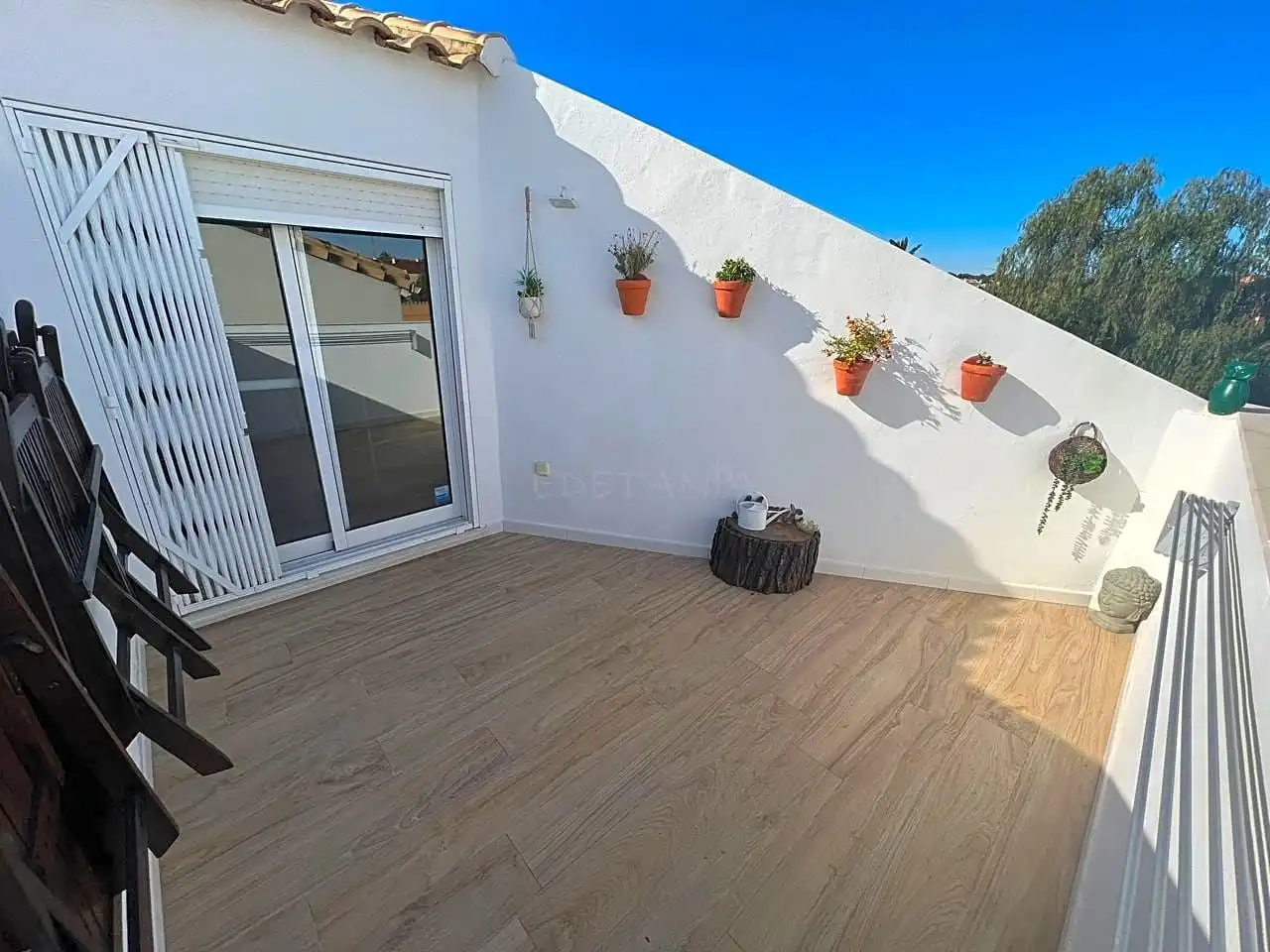 Terrassa de Dúplex per a compartir en Moncada amb Aire condicionat, Jardí privat i Terrassa
