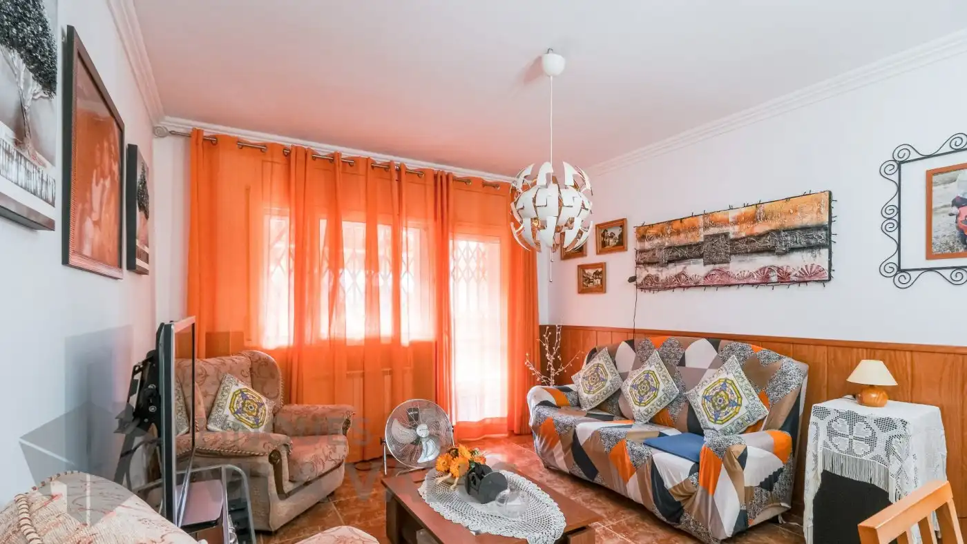 Sala de estar de Piso en venta en Sant Feliu de Codines con Terraza, Amueblado y Alarma