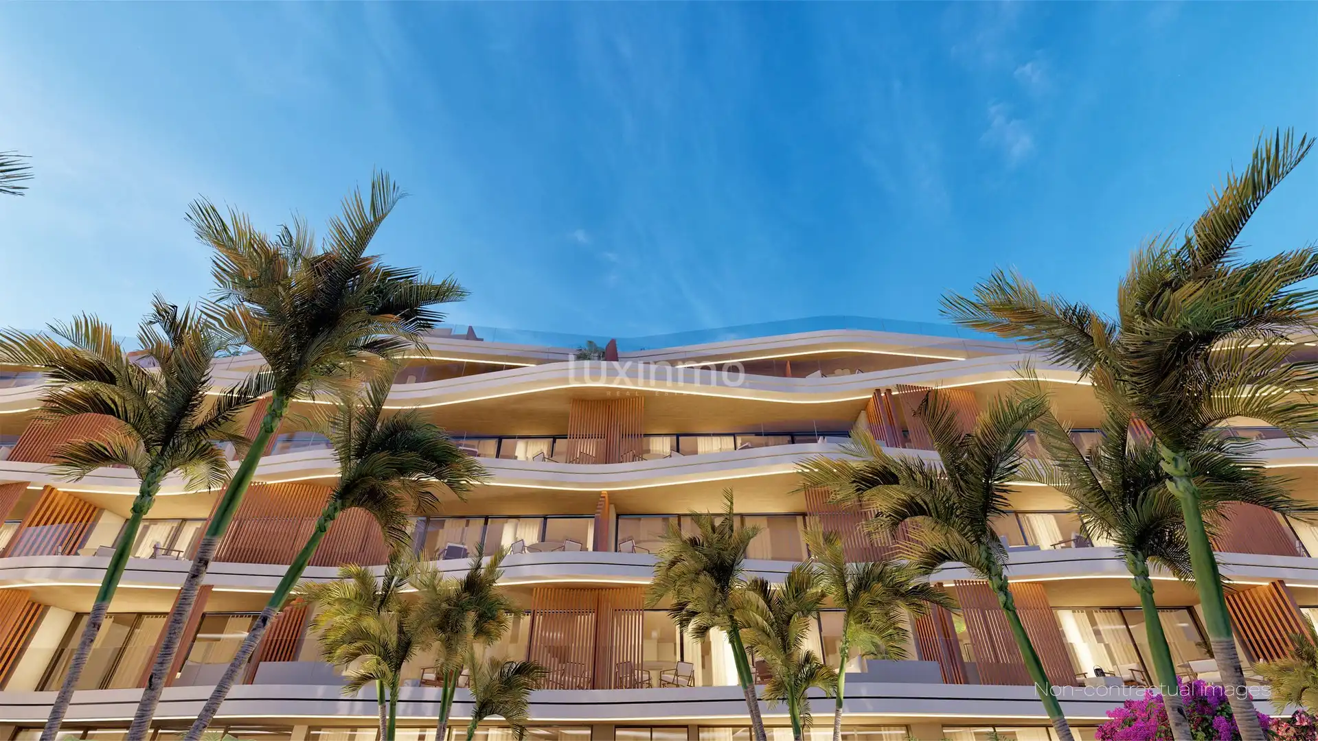 Außenansicht von Dachboden zum Verkauf in Santa Eulària des Riu mit Klimaanlage, Privatgarten und Terrasse