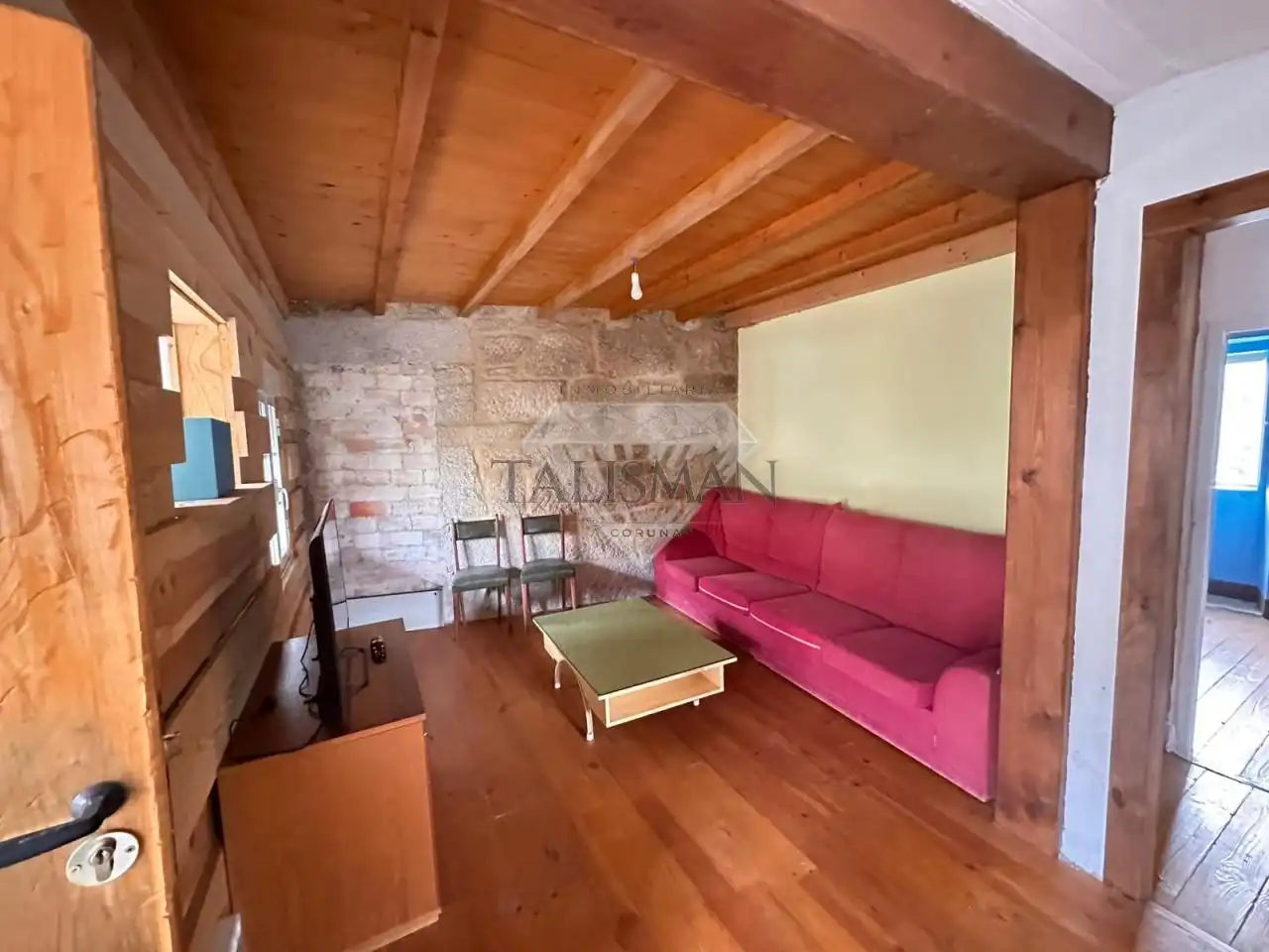 Sala de estar de Casa o chalet en venta en A Lama   con Jardín privado, Trastero y Amueblado