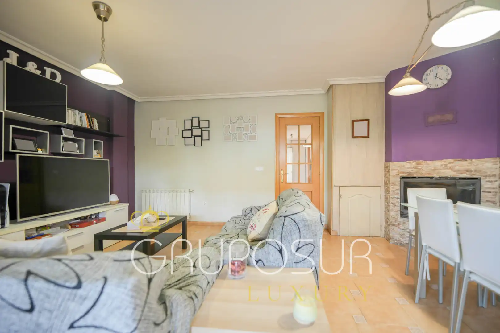 Sala de estar de Casa adosada en venta en Boecillo con Calefacción, Jardín privado y Parquet