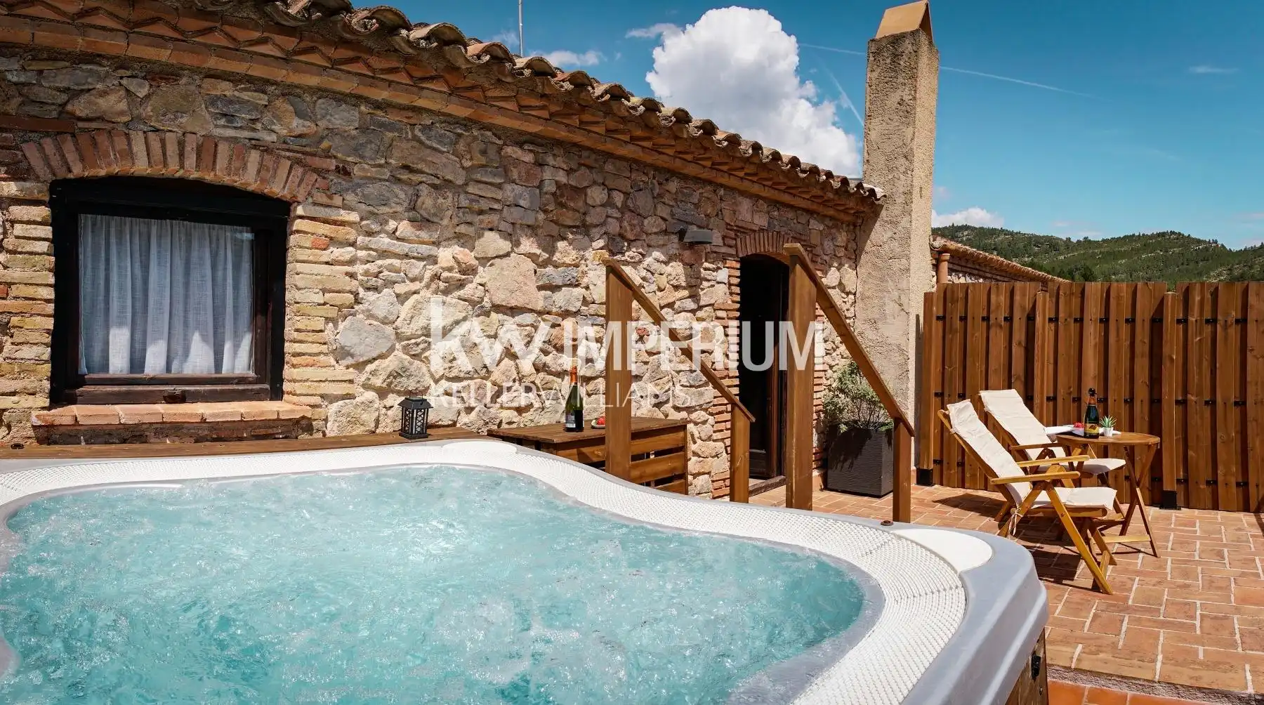 Terrassa de Casa o xalet en venda en Colldejou amb Aire condicionat, Jardí privat i Terrassa