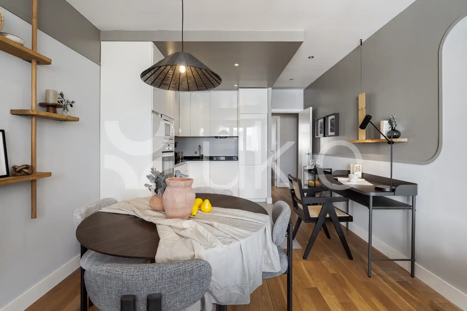 Cocina de Apartamento de alquiler en Madrid con Aire acondicionado, Calefacción y Amueblado